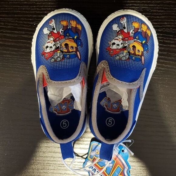Paw Patrol Toddler Boys Casual Blue Canvas Shoes - Size 5 - NEW! - Picture 5 of 8